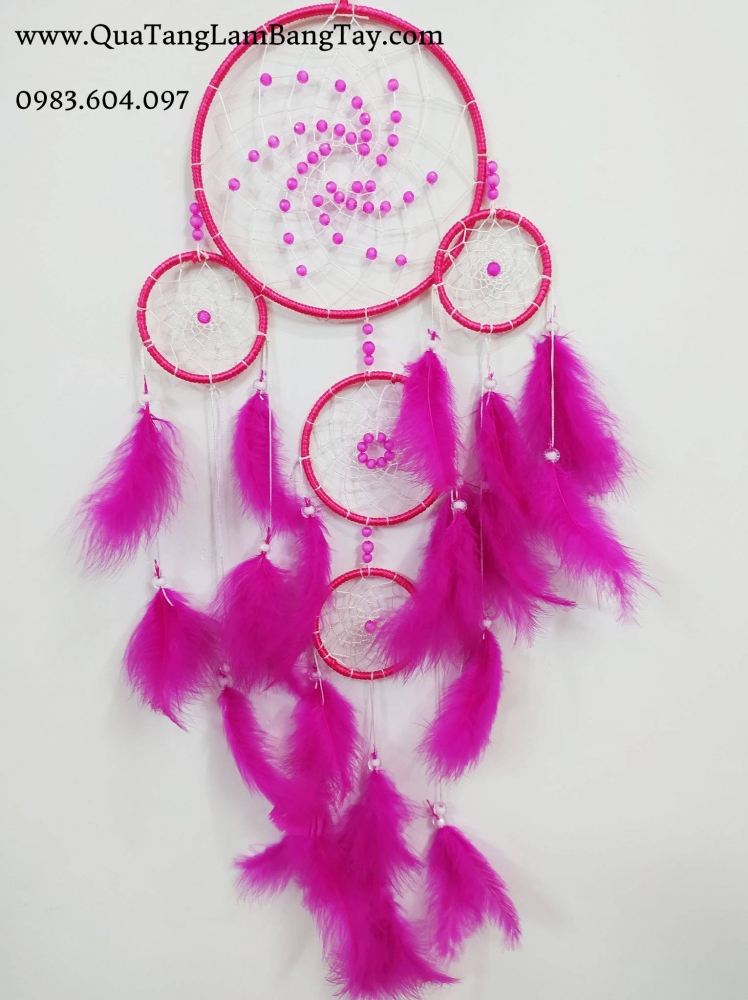 dreamcatcher đẹp màu hồng